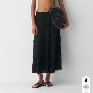 Aritzia Damasque tiered maxi skirt